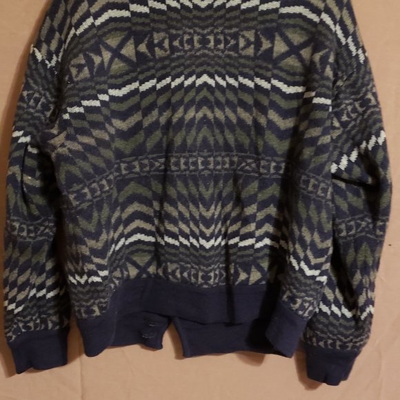 Authentic Geiger Sweater/Jacket, Blue, Tan, White & olive, 50 - Picture 11 of 12